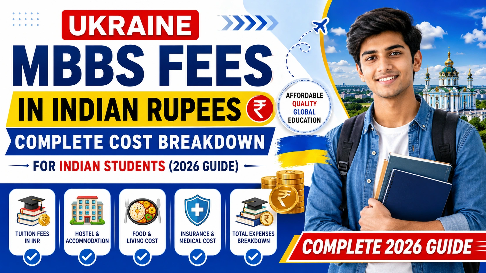Ukraine MBBS Fees in Indian Rupees: Complete Cost Breakdown for Indian Students (2026 Guide)