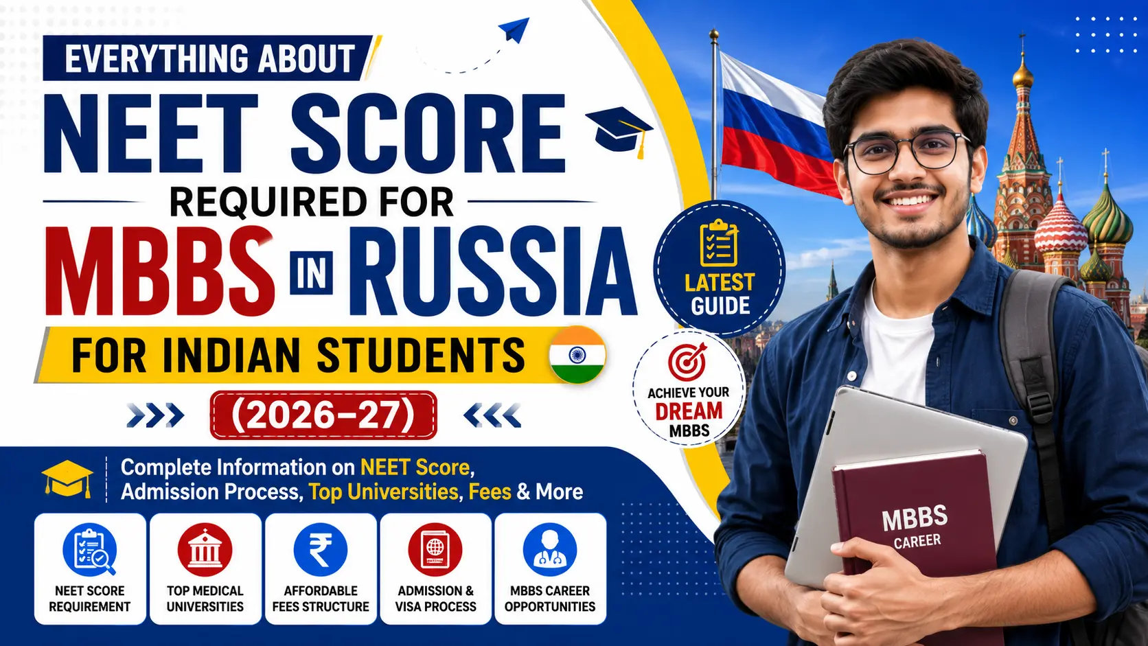 Everything About NEET Score Required for MBBS in Russia for Indian Students (2026–27)