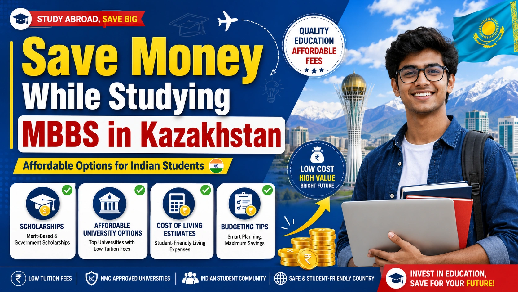 How to Save Money While Studying MBBS in Kazakhstan