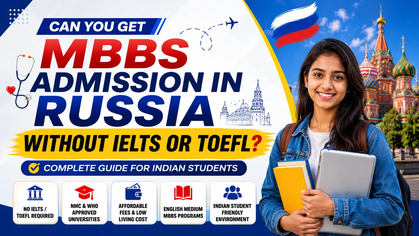 Can You Get MBBS Admission in Russia Without IELTS or TOEFL