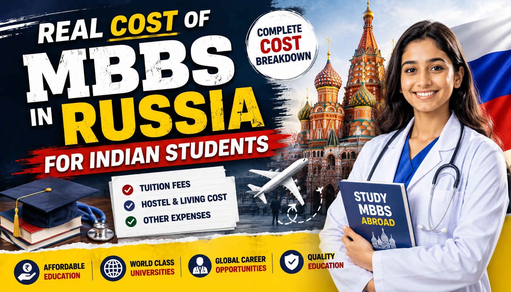 Real Cost of MBBS in Russia for Indian Students