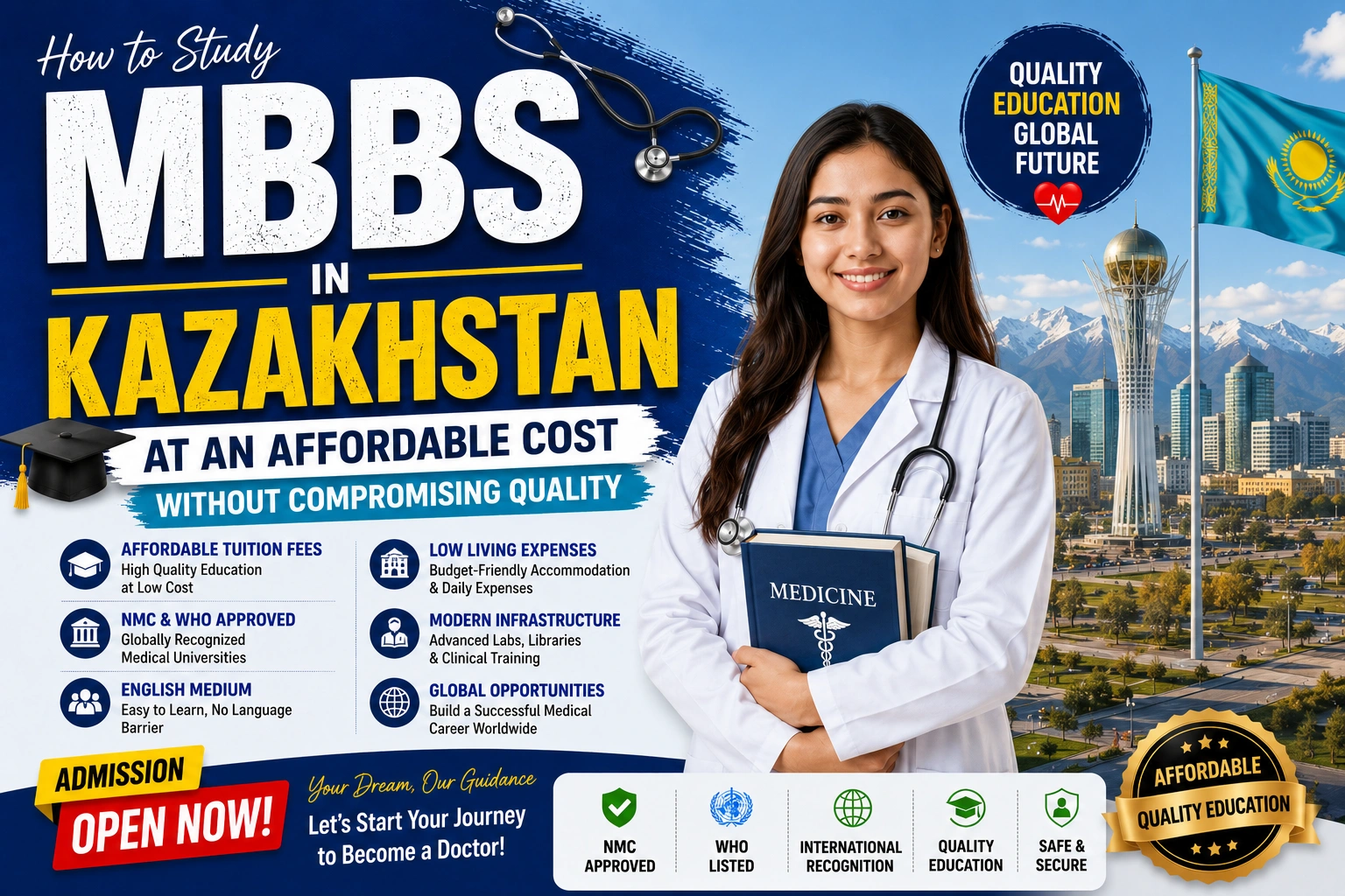 How to Study MBBS in Kazakhstan at an Affordable Cost Without Compromising Quality