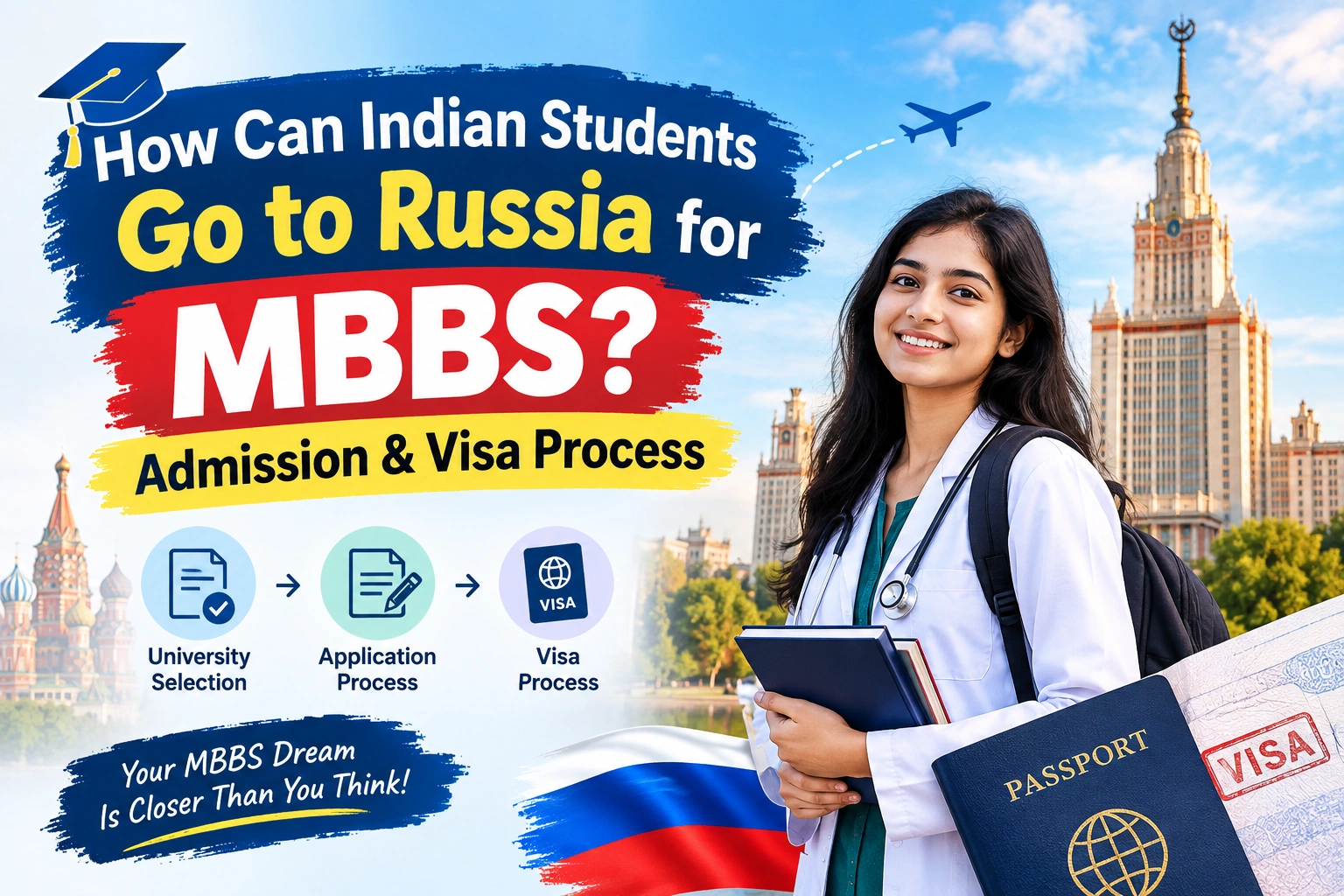 How Can Indian Students Go to Russia for MBBS? Admission & Visa Process