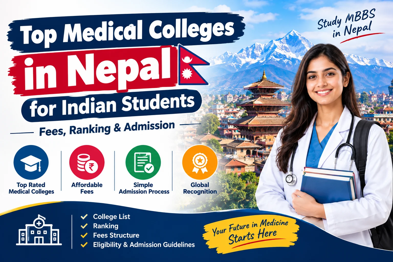 Top Medical Colleges in Nepal for Indian Students: Fees, Ranking & Admission