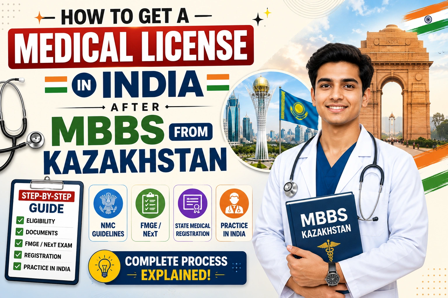How to Get a Medical License in India After MBBS from Kazakhstan