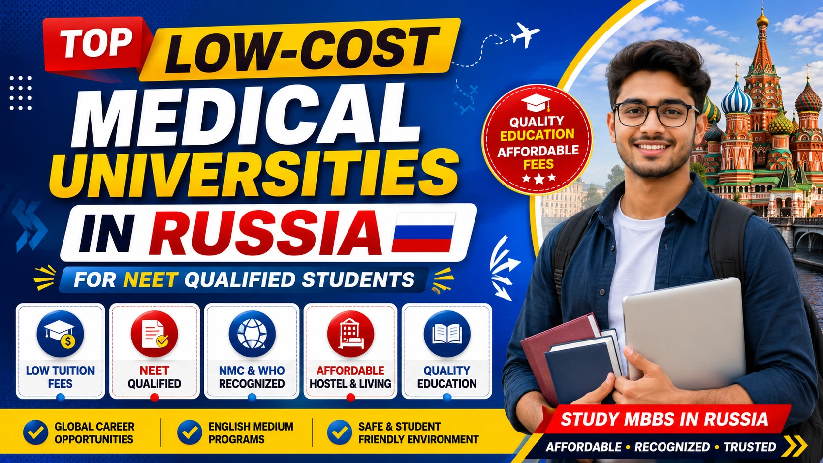 Top Low-Cost Medical Universities in Russia for NEET Qualified Students