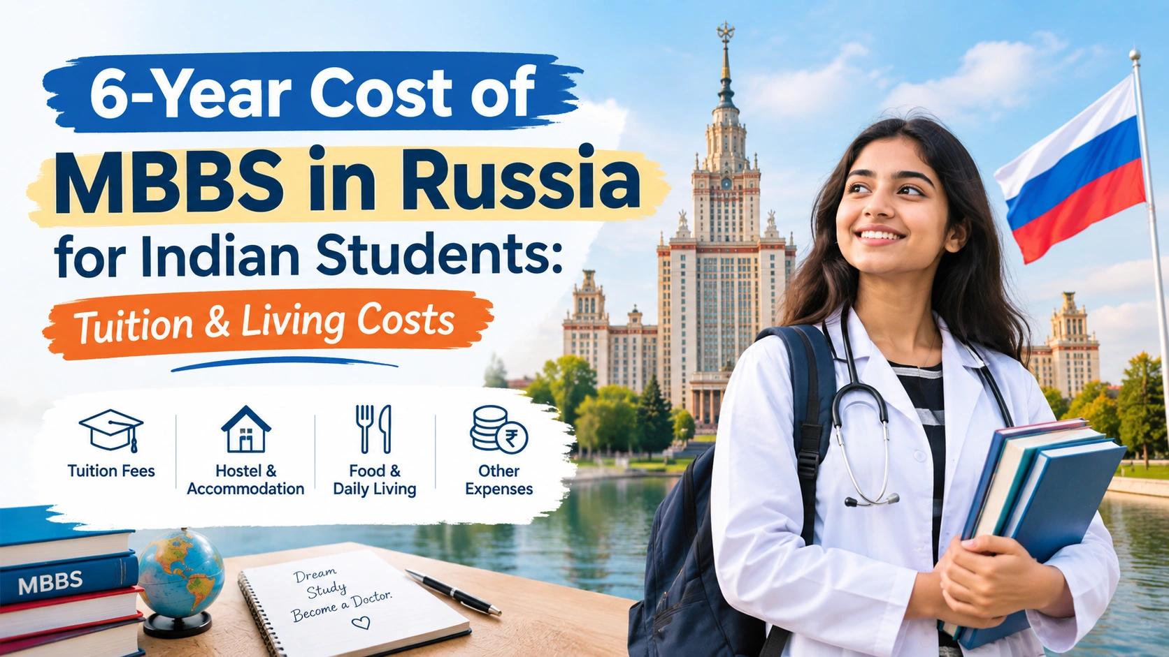 6-Year Cost of MBBS in Russia for Indian Students: Tuition & Living Costs