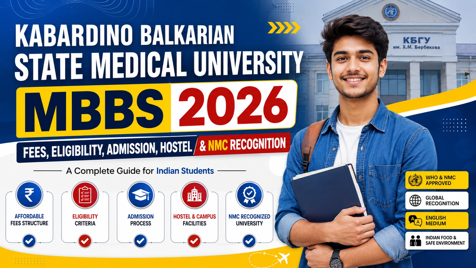 Kabardino Balkarian State Medical University MBBS 2026: Fees, Eligibility, Admission, Hostel & NMC Recognition