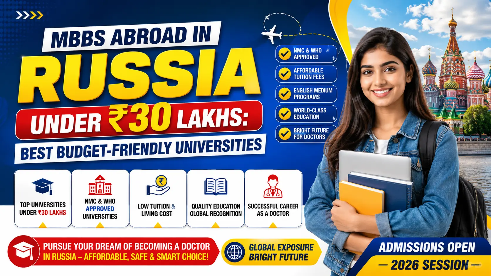 MBBS Abroad in Russia Under ₹30 Lakhs: Best Budget-Friendly Universities