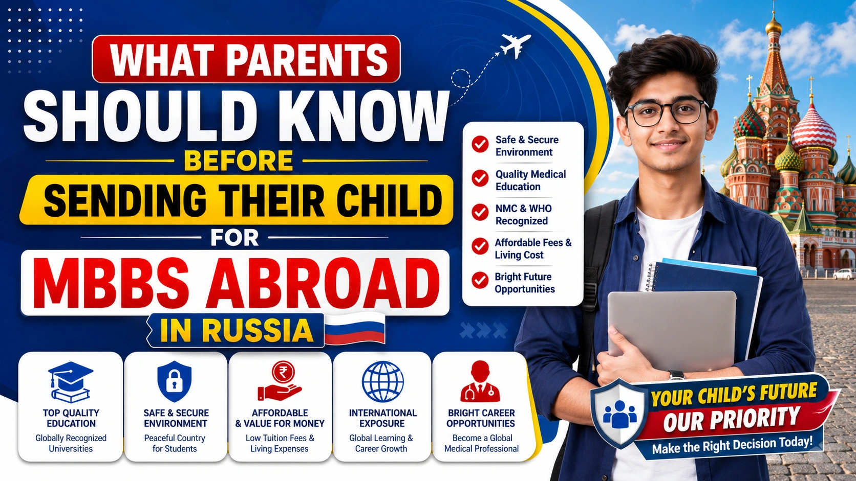 What Parents Should Know Before Sending Their Child for MBBS Abroad in Russia