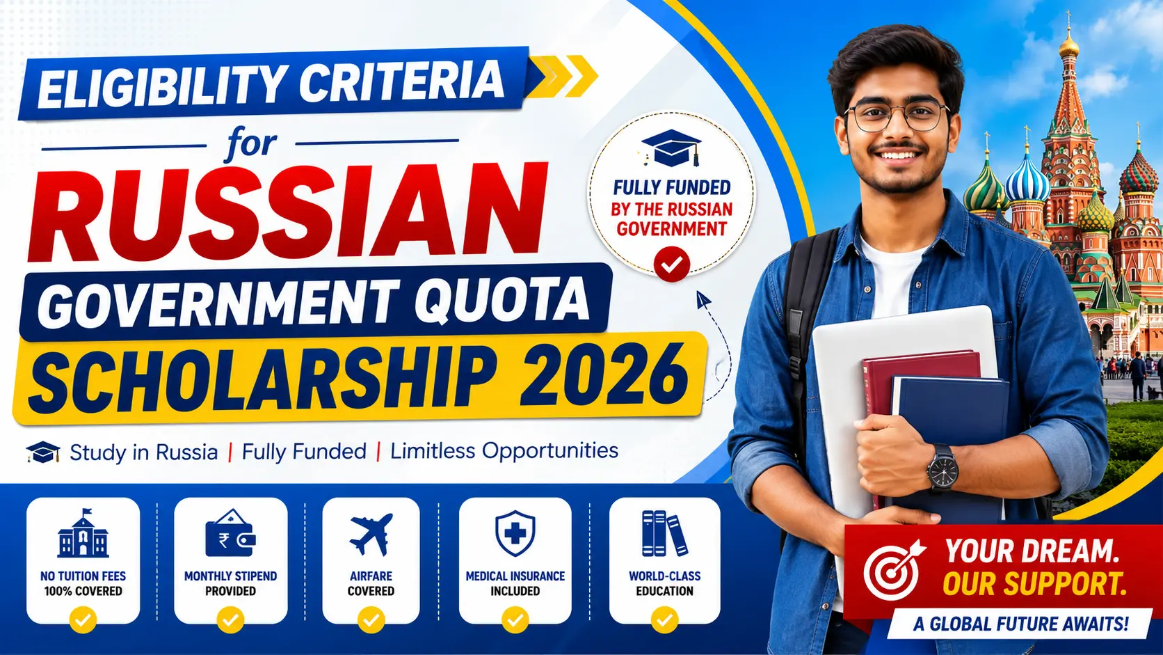 Eligibility Criteria for Russian Government Quota Scholarship 2026