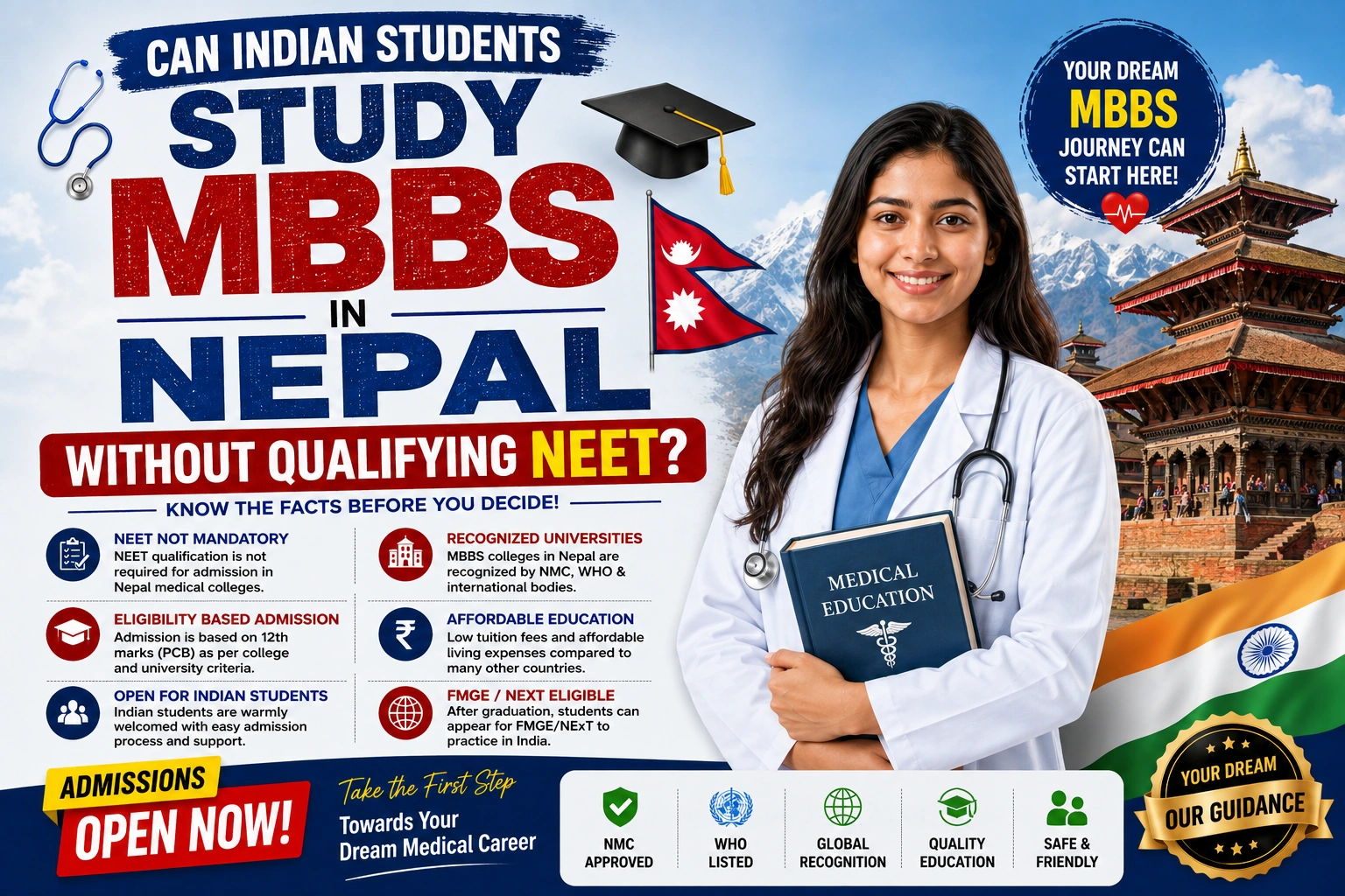 Can Indian Students Study MBBS in Nepal Without Qualifying NEET