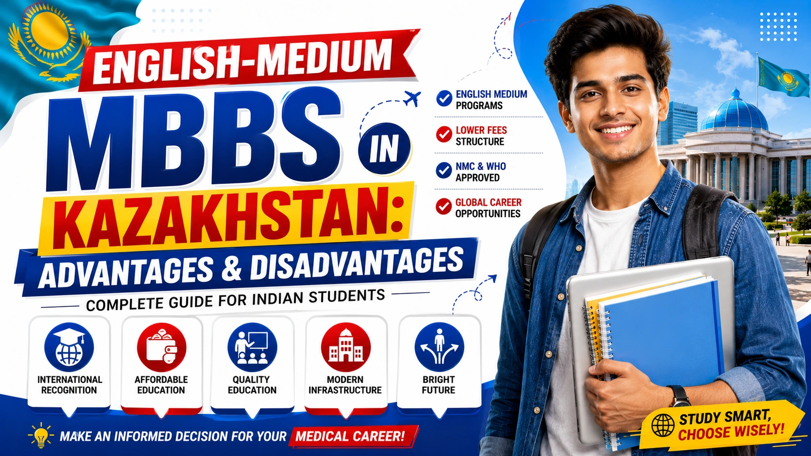 English-Medium MBBS in Kazakhstan: Advantages and Disadvantages