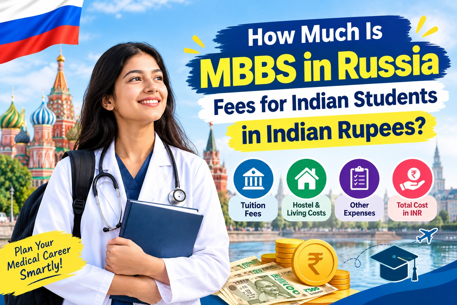 How Much Is MBBS in Russia Fees for Indian Students in Indian Rupees?