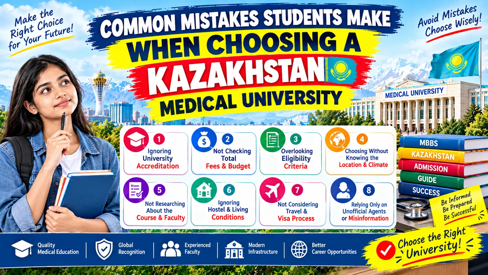 Common Mistakes Students Make When Choosing a Kazakhstan Medical University