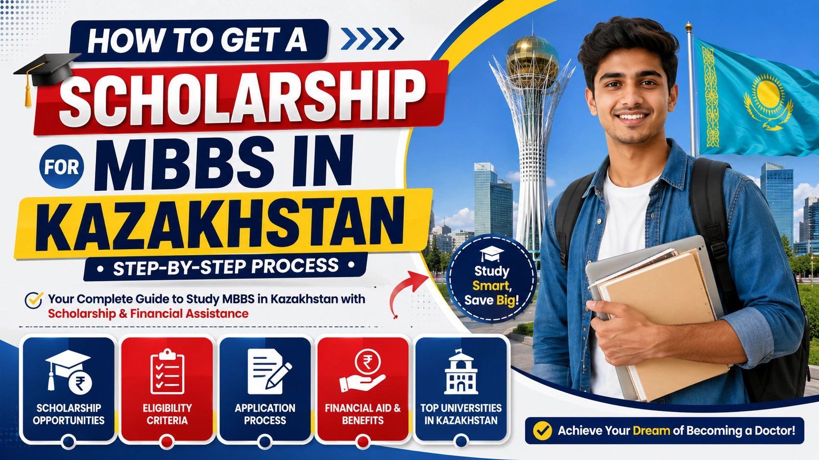 How to Get a Scholarship for MBBS in Kazakhstan Step-by-Step Process