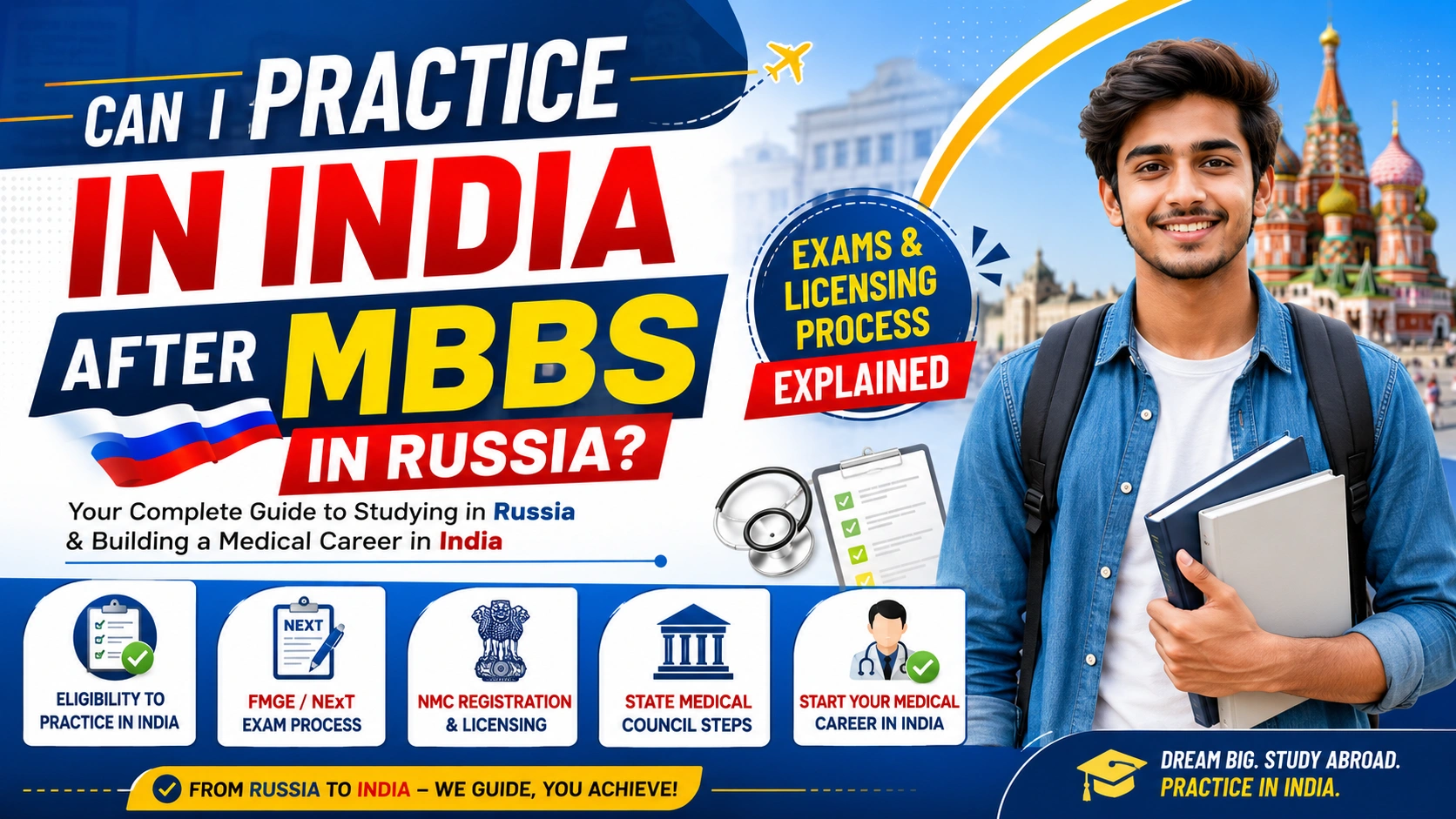 Can I Practice in India After MBBS in Russia? Exams & Licensing Process Explained