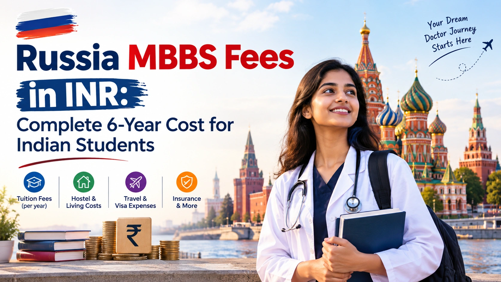 Russia MBBS Fees in INR: Complete 6-Year Cost for Indian Students