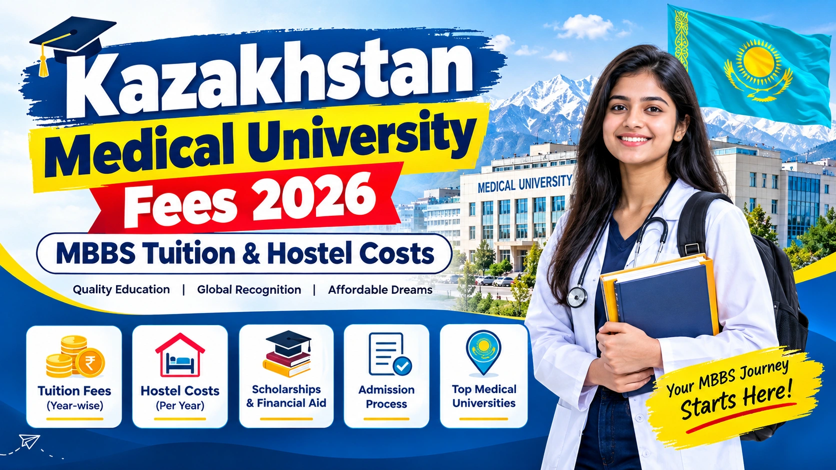 Kazakhstan Medical University Fees 2026: MBBS Tuition & Hostel Costs