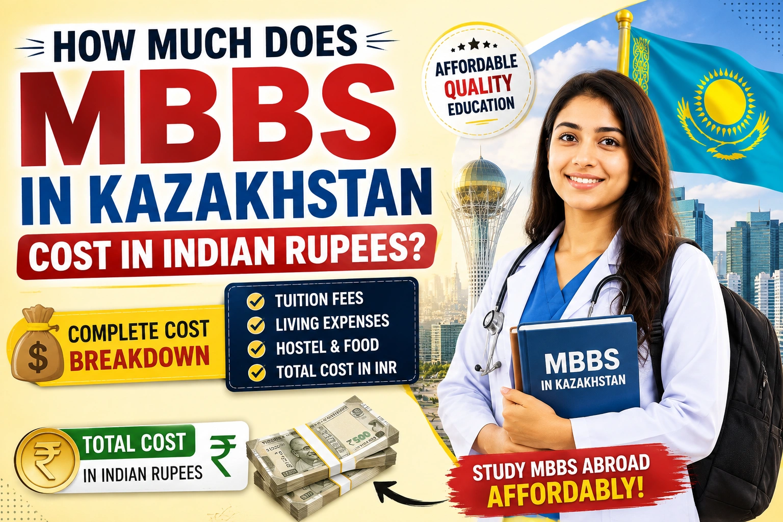 How Much Does an MBBS in Kazakhstan Cost in Indian Rupees?