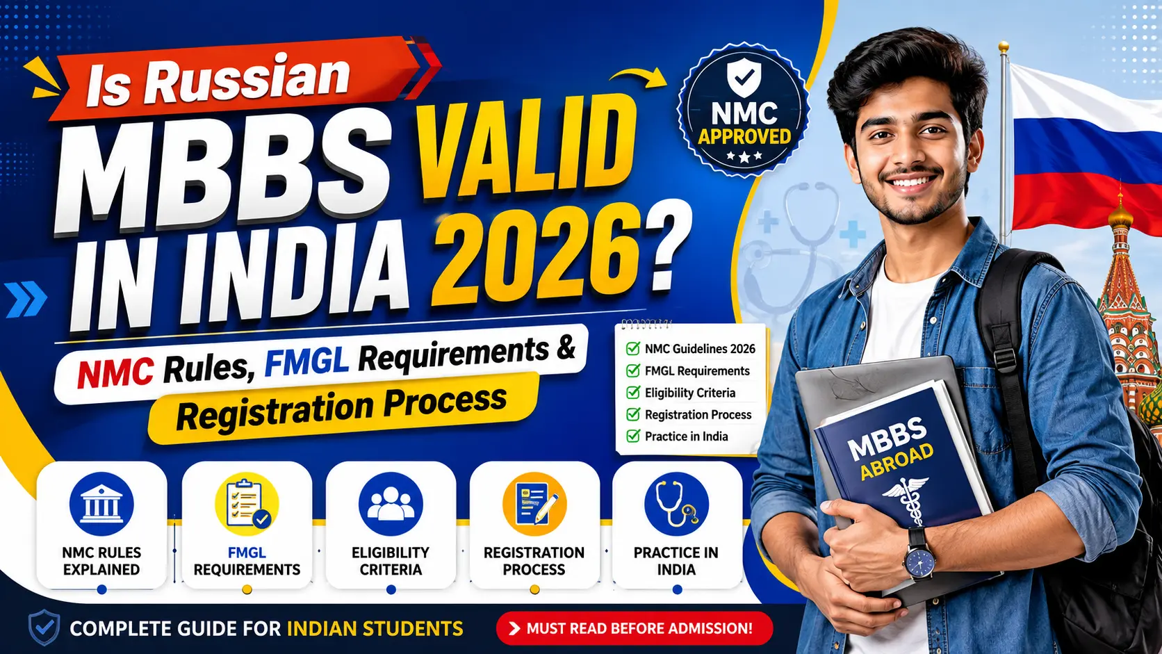 Is Russian MBBS Valid in India 2026? NMC Rules, FMGL Requirements & Registration Process