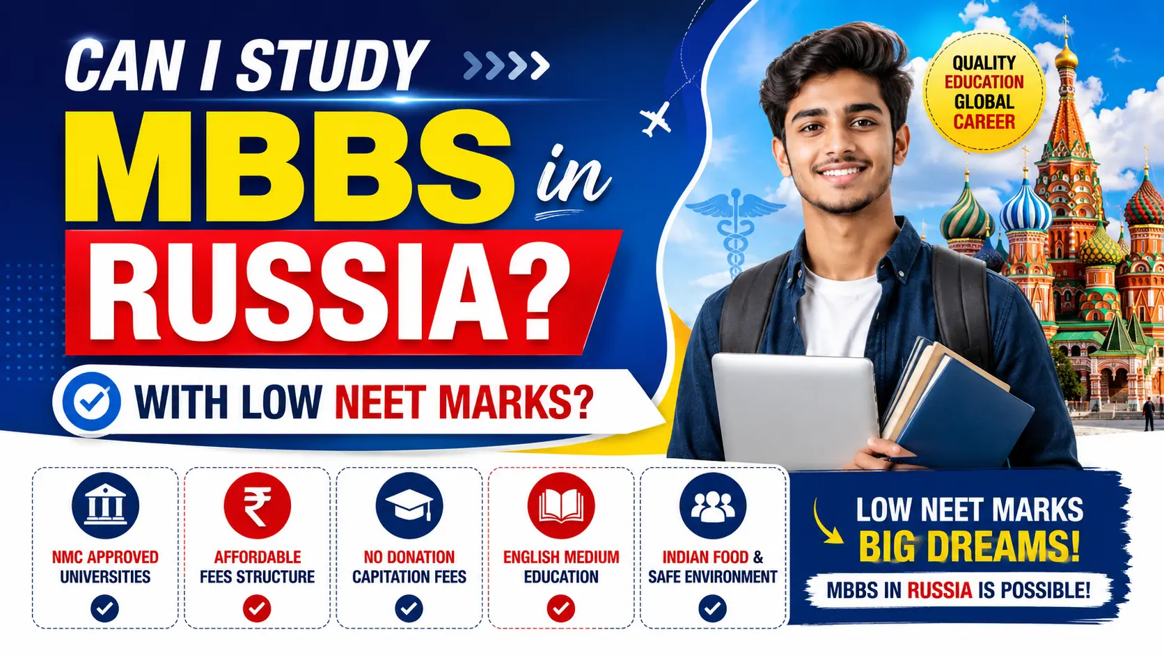 Can I Study MBBS in Russia with Low NEET Marks