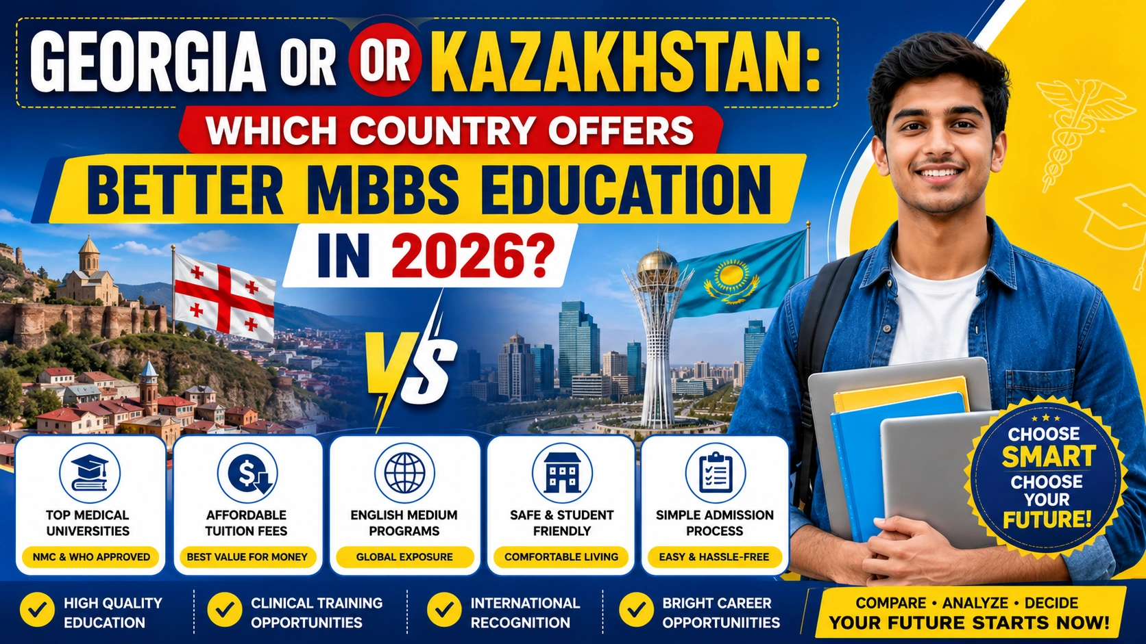 Georgia or Kazakhstan: Which Country Offers Better MBBS Education in 2026