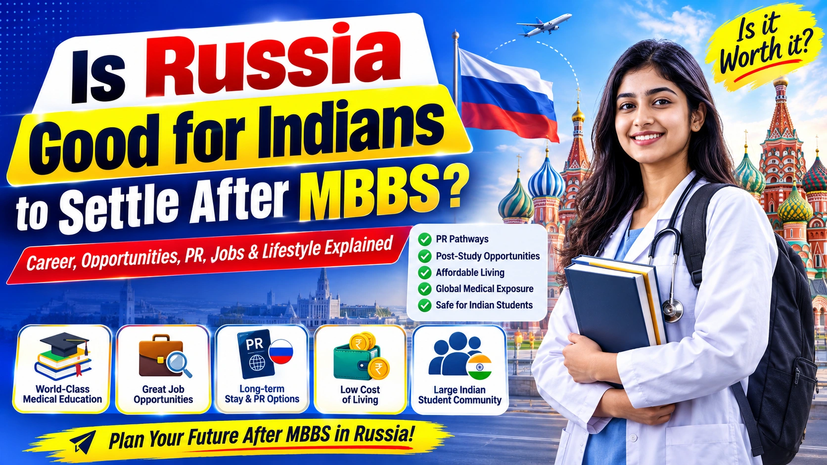 Is Russia good for Indians to settle after MBBS