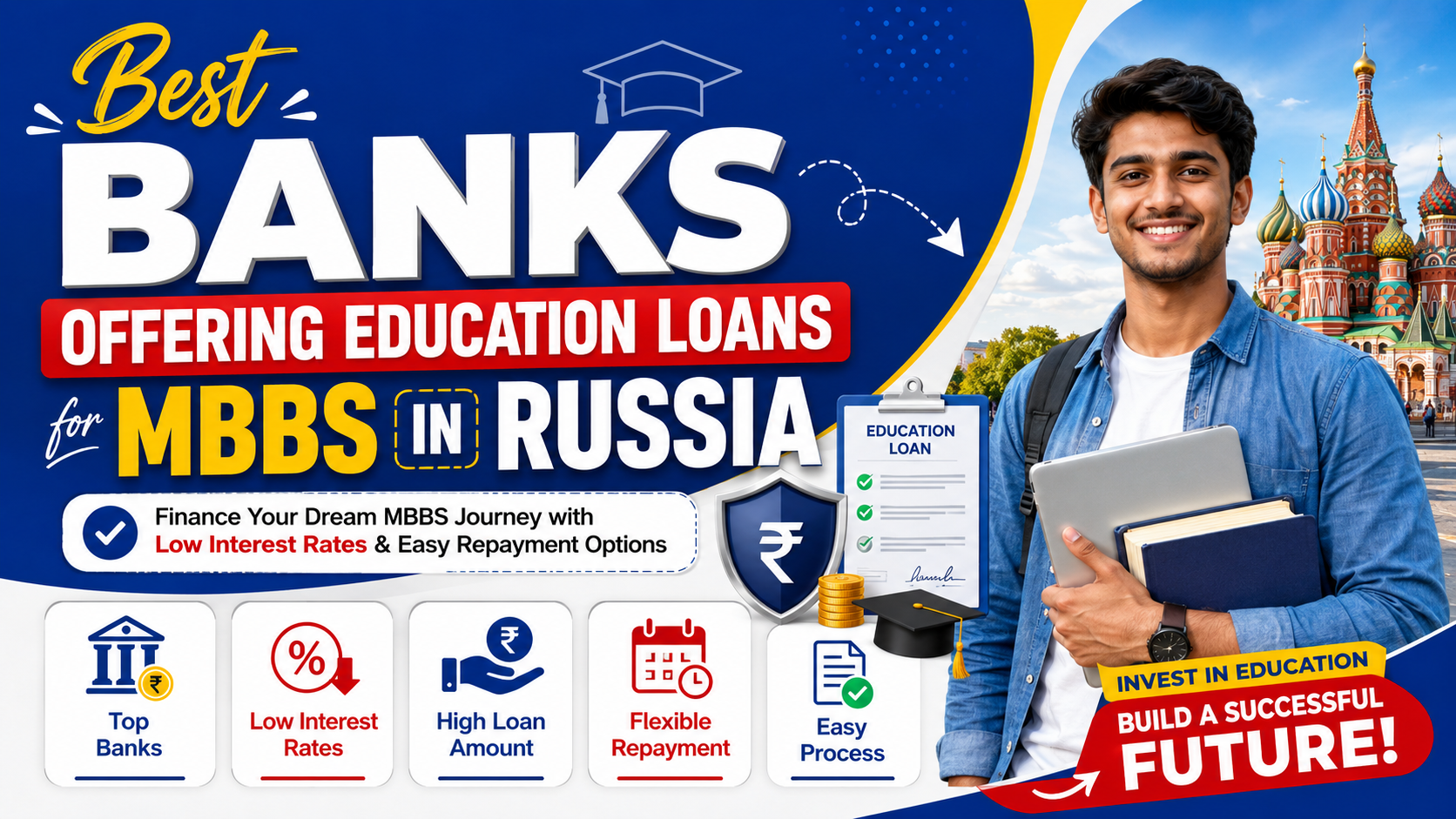 Best Banks Offering Education Loans for MBBS in Russia