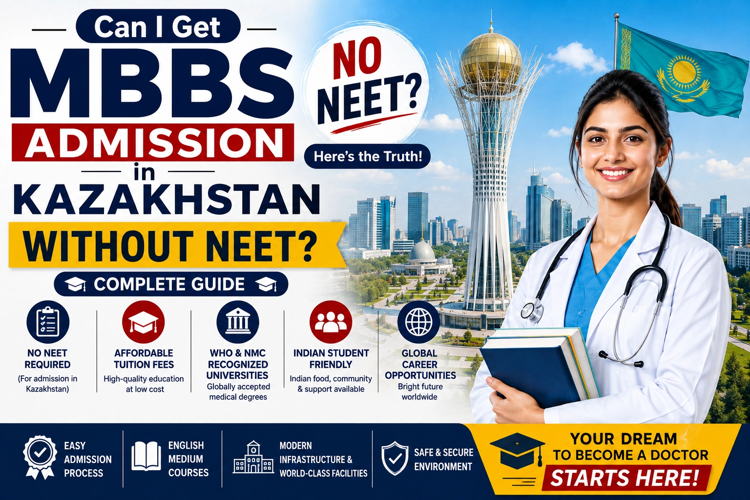 Can I Get MBBS Admission in Kazakhstan Without NEET? 2026 Guide
