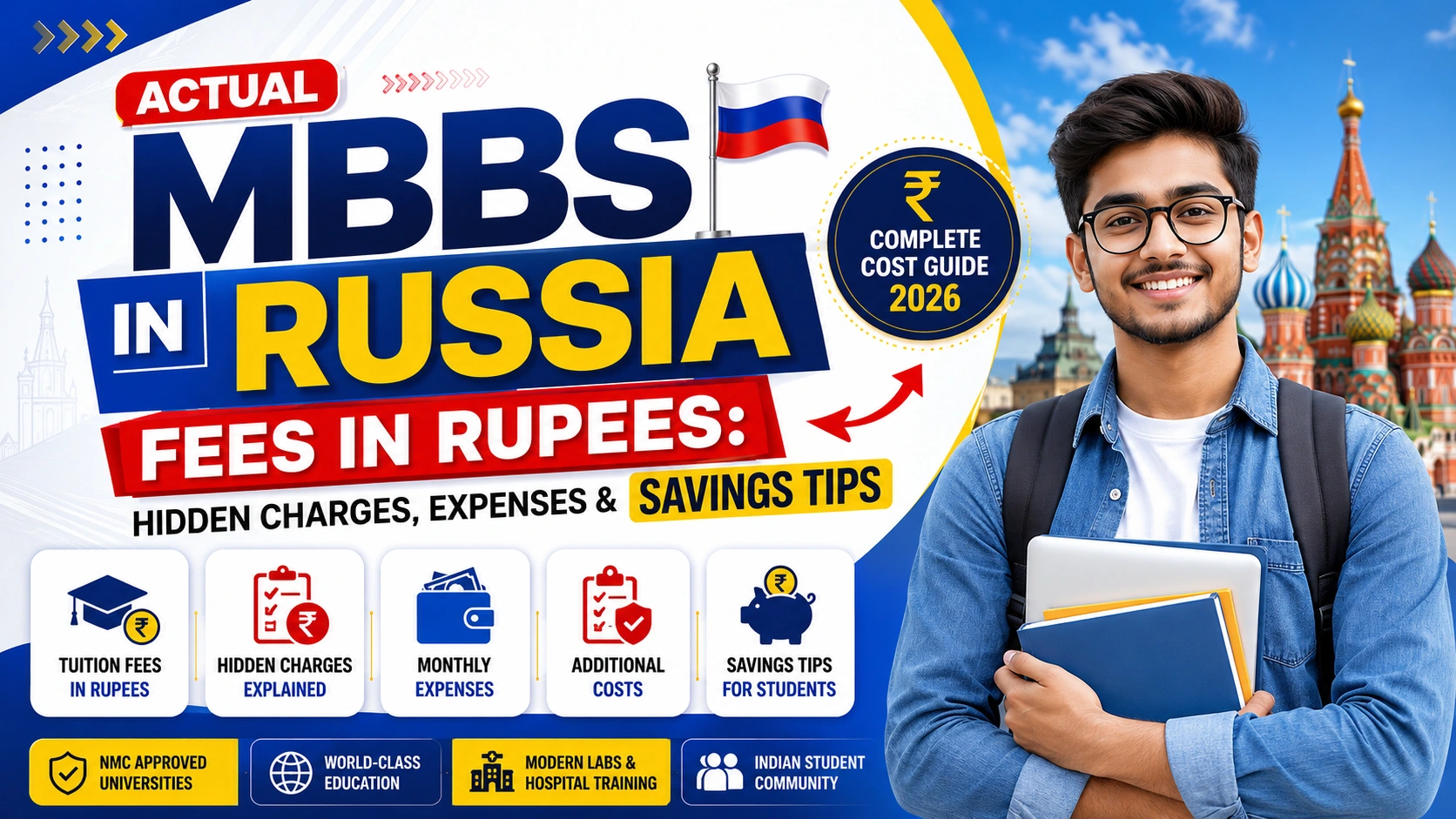 Actual MBBS in Russia Fees in Rupees: Hidden Charges, Expenses & Savings Tips