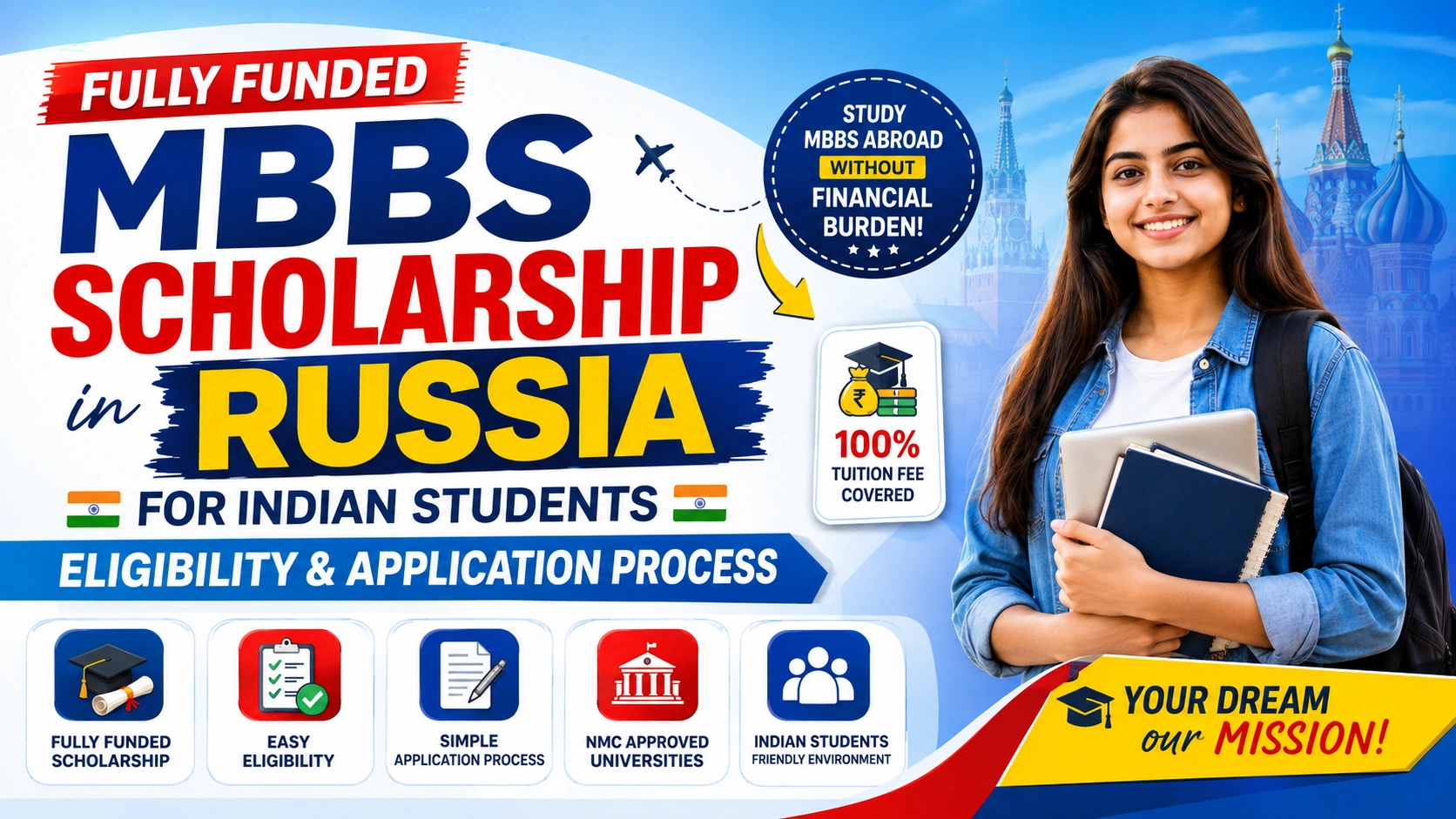 Fully Funded MBBS Scholarship in Russia for Indian Students Eligibility & Application Process
