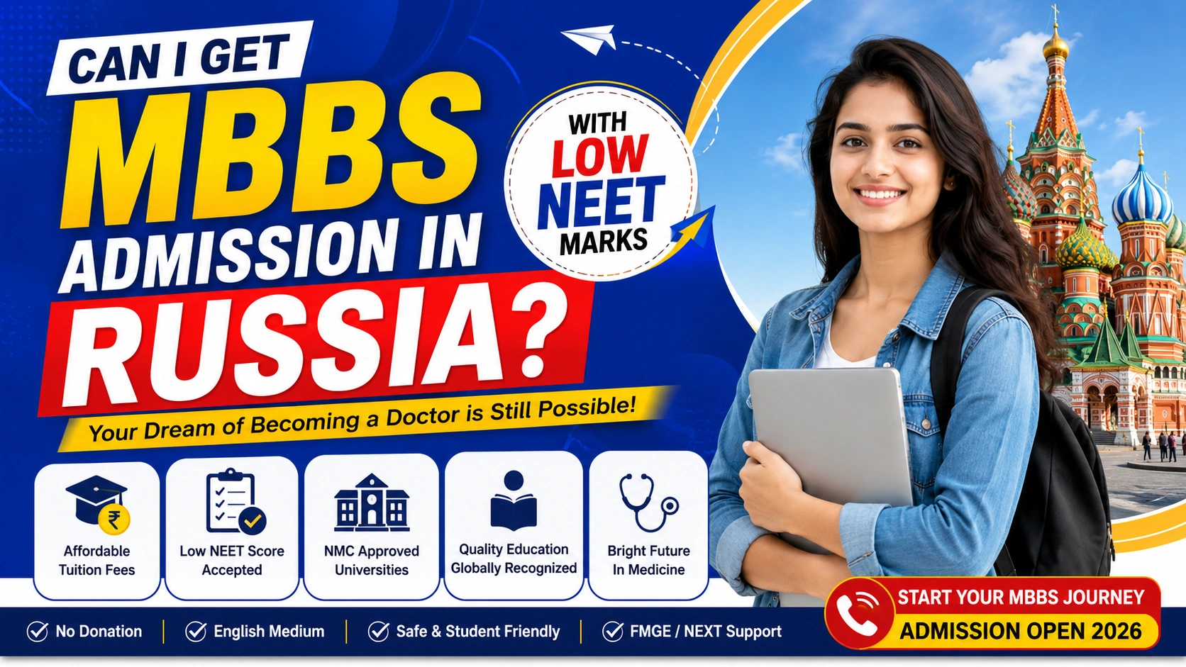 Can I Get MBBS Admission in Russia with Low NEET Marks?