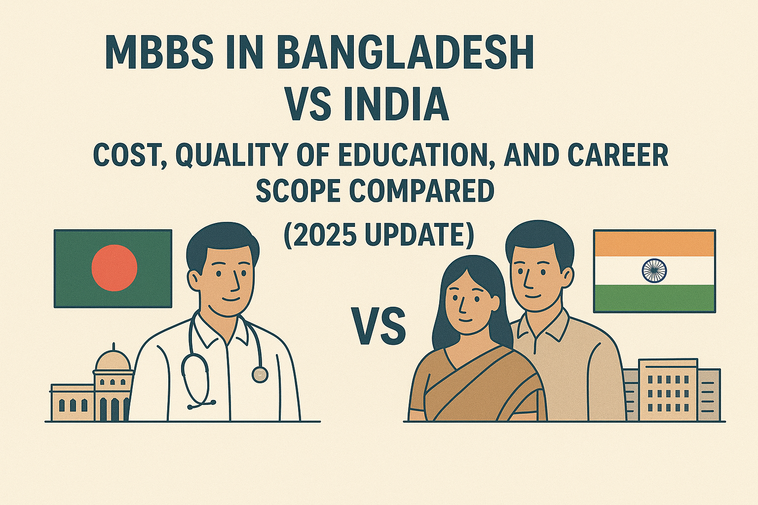 MBBS in Bangladesh vs India: Cost, Quality of Education, and Career Scope Compared (2025 Update)