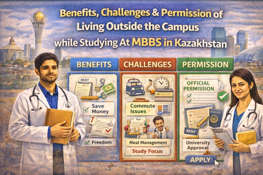 Benefits, Challenges & Permission of Living Outside the Campus while Studying At MBBS in Kazakhstan