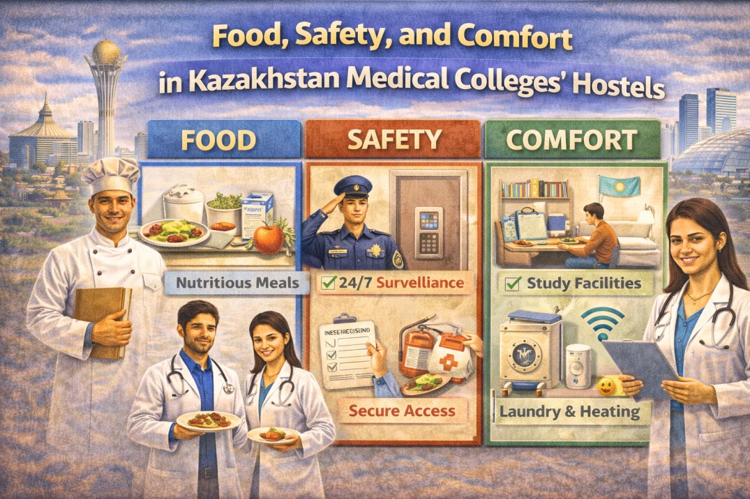 Food, Safety , and Comfort in Kazakhstan Medical Colleges' Hostels