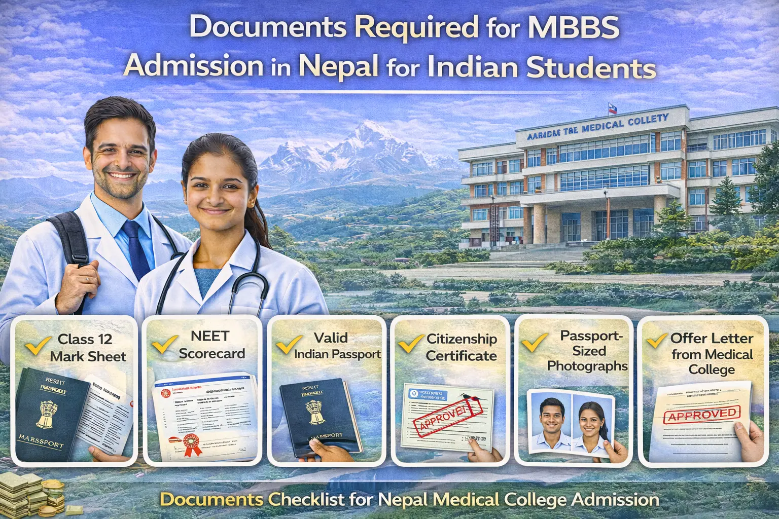 Documents for MBBS Admission in Nepal for Indian Students