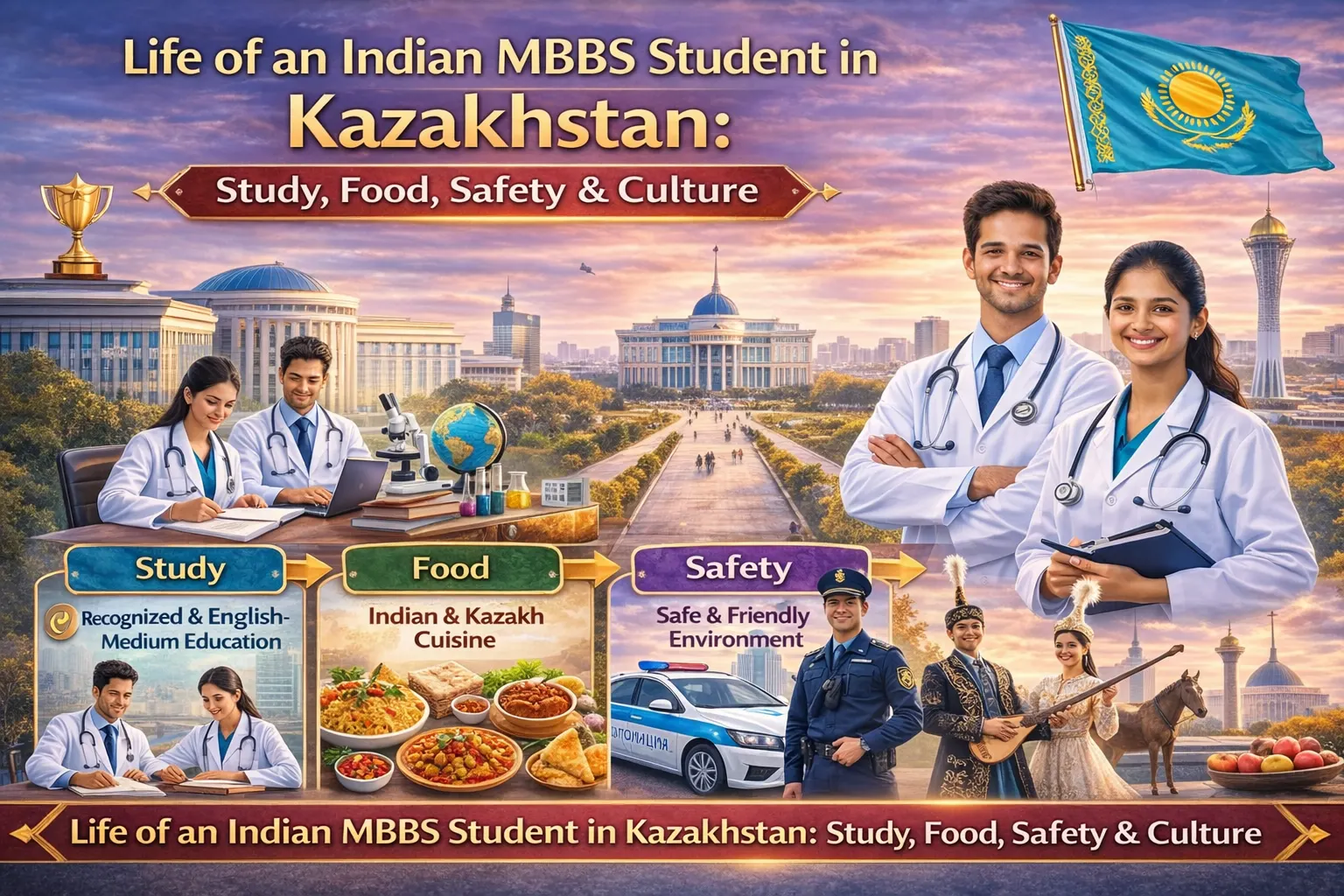 Life of an Indian MBBS Student in Kazakhstan: Study, Food, Safety & Culture