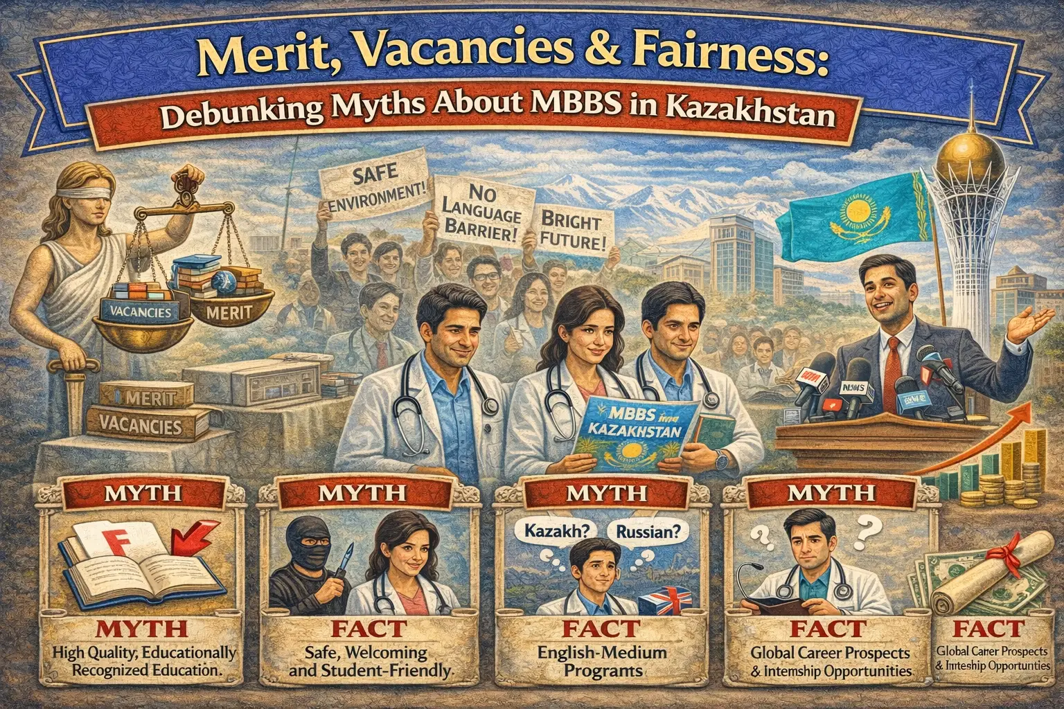 Common Misconceptions Around MBBS in Kazakhstan Confusing NEET Aspirants