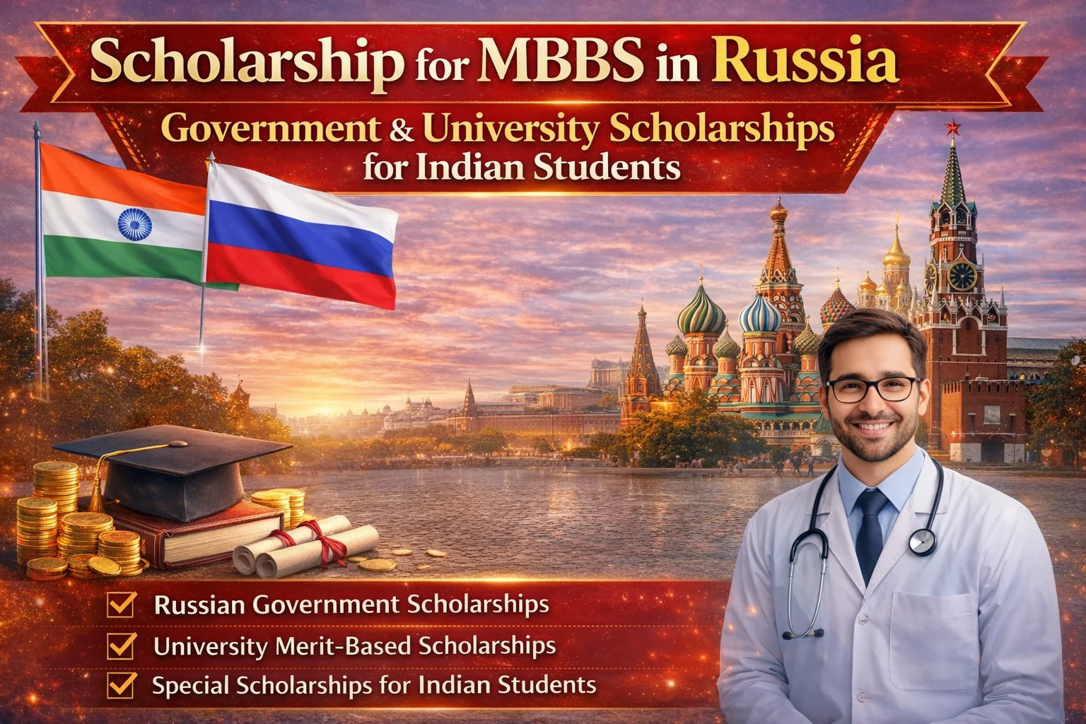 Scholarship for MBBS in Russia: Government and University Scholarships for Indian Students