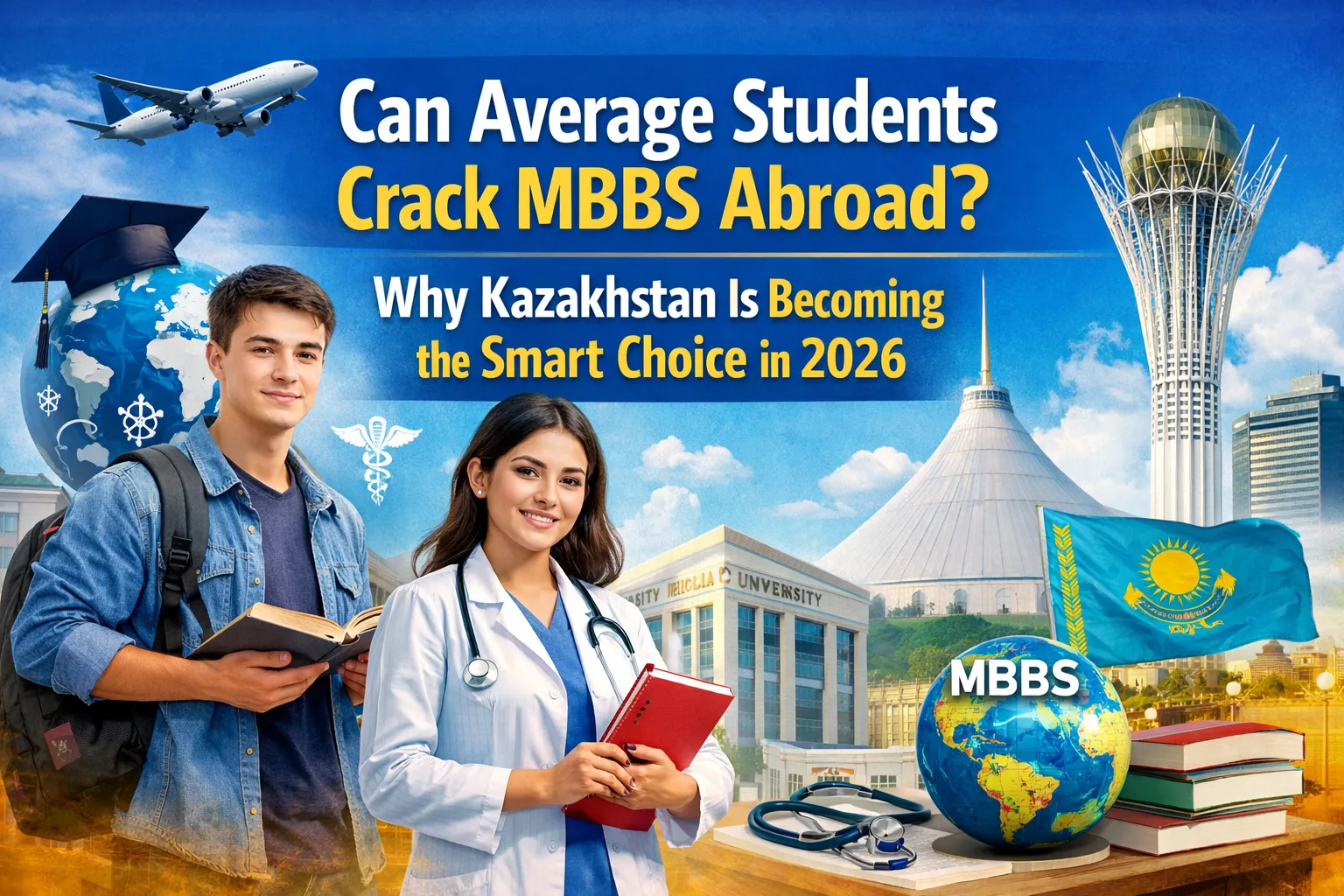 Can Average Students Get Admission in MBBS Abroad? Kazakhstan: The Clever Country to Invest in 2026