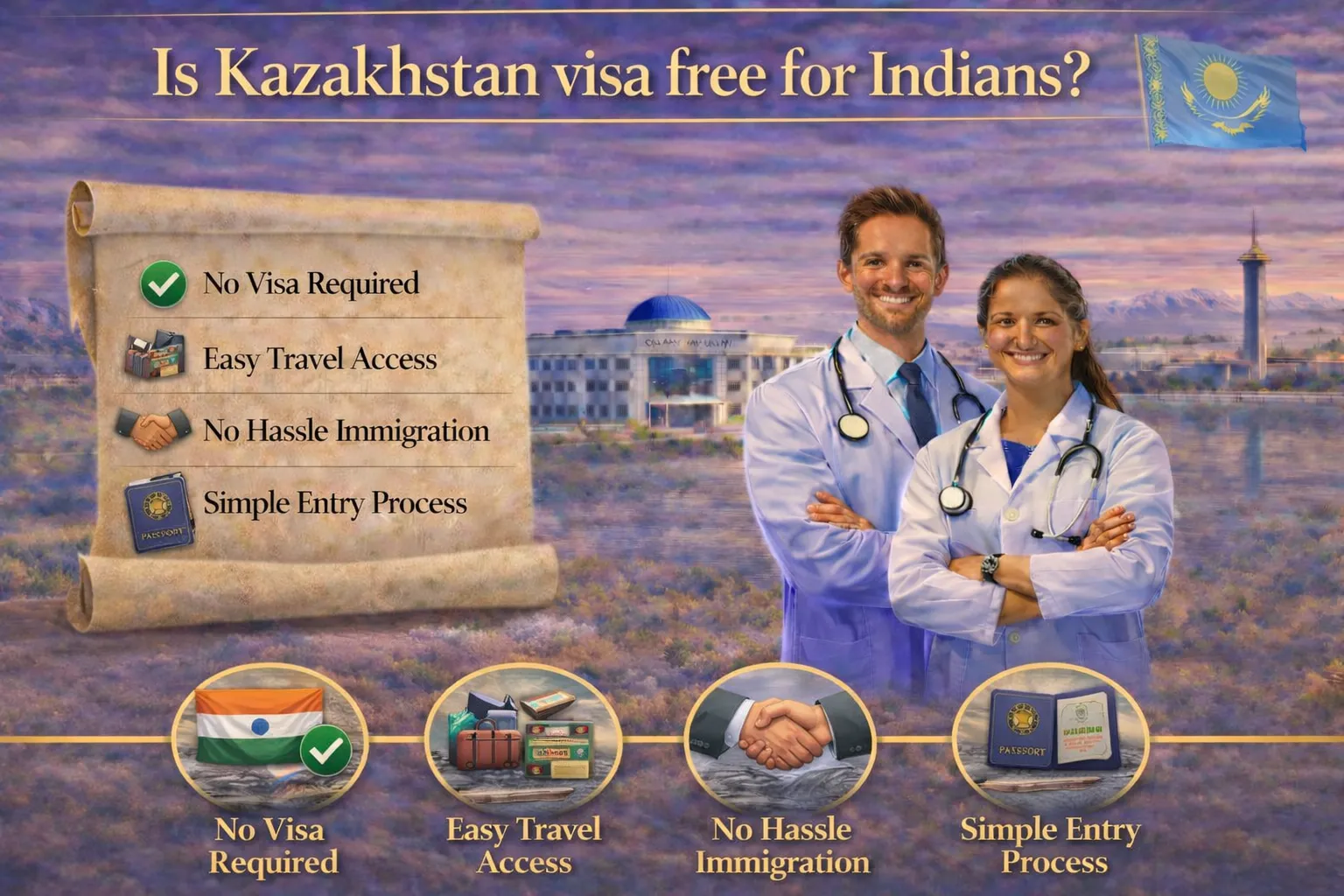 Kazakhstan Visa On Arrival for Indians Ultimate Guide for Students Pursuing MBBS in Kazakhstan