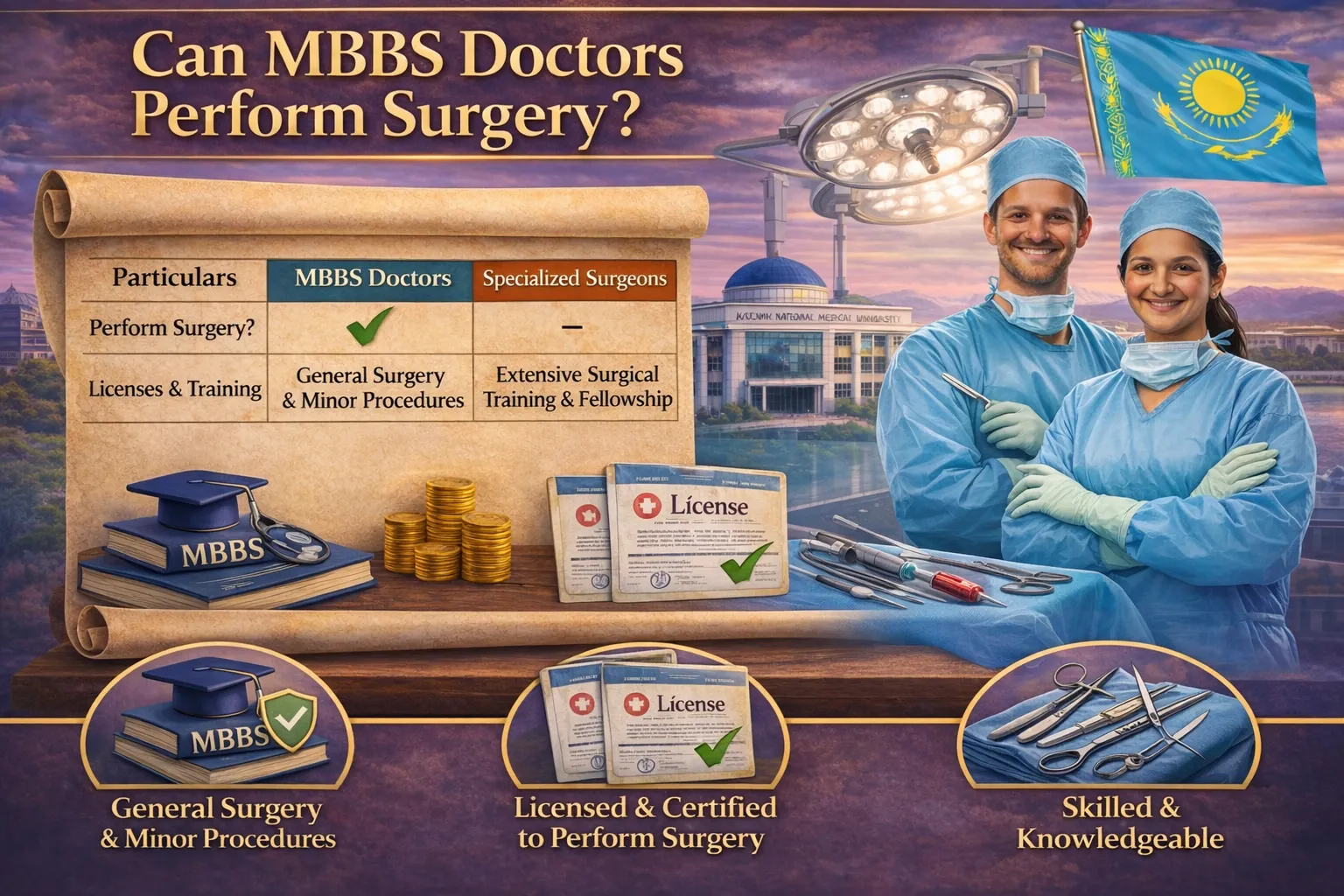 Can MBBS Doctors Perform Surgery? MBBS in Kazakhstan: Exploring Surgical Rights Post-MBBS