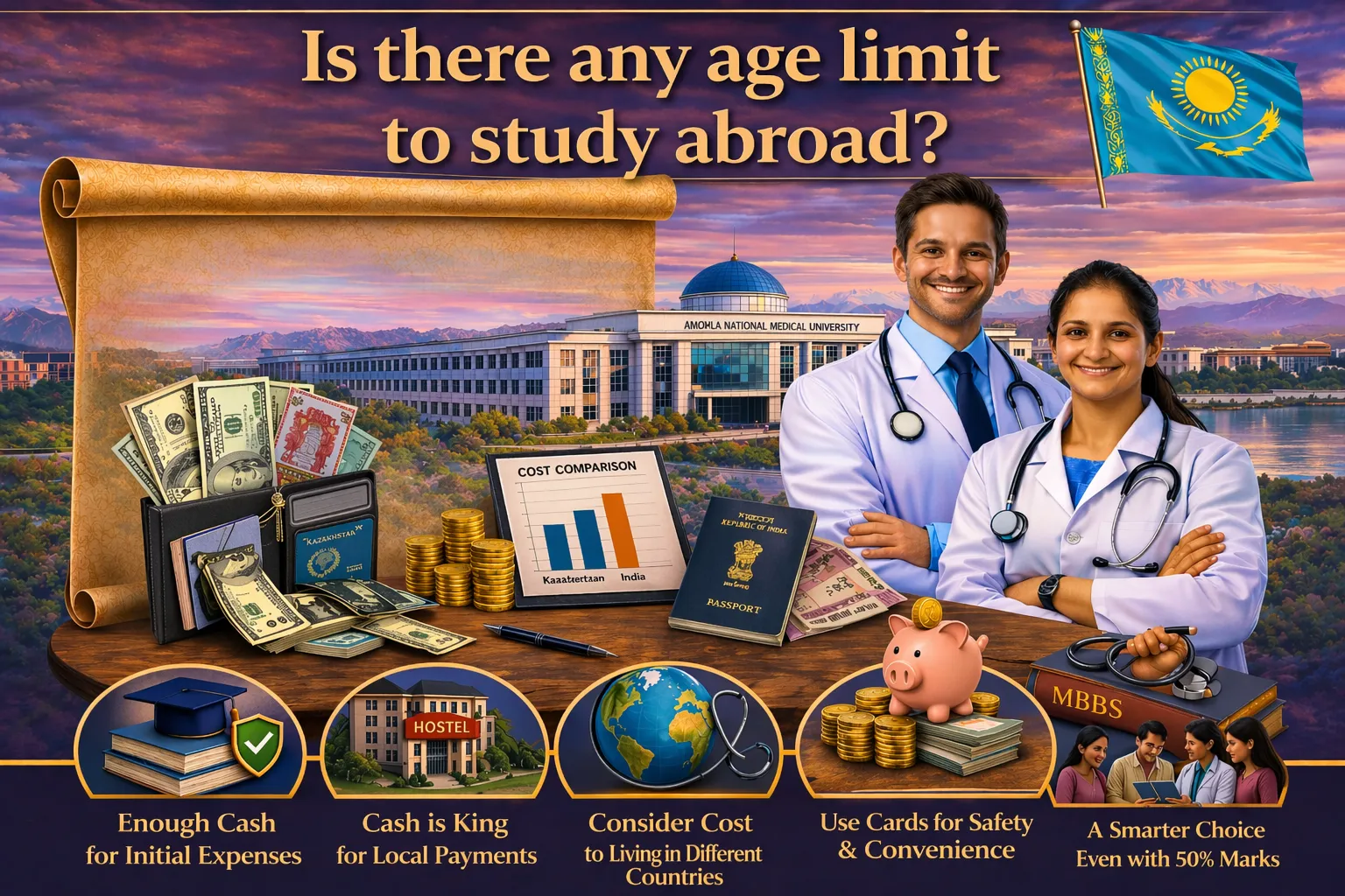 What is the Maximum Age Limit to Study Abroad? How old can you be to study MBBS in Kazakhstan