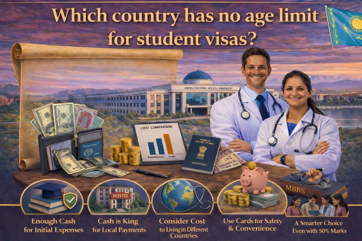 What Country Has No Age Restriction for Student Visas? Student Guide to MBBS in Kazakhstan