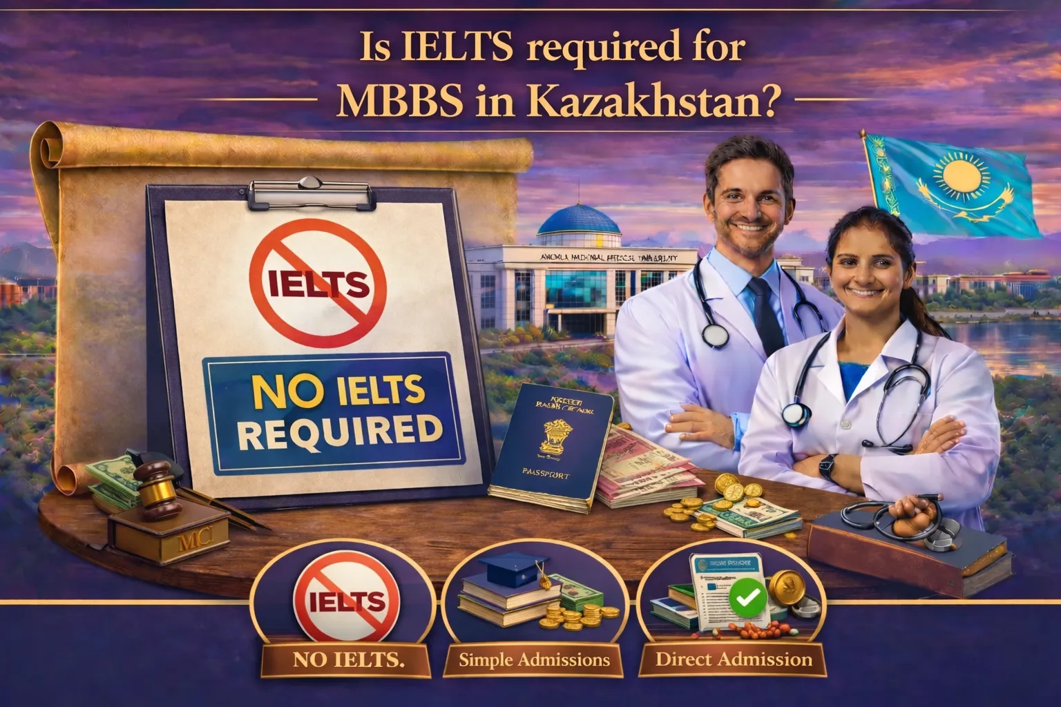 Is IELTS Needed for MBBS in Kazakhstan?
