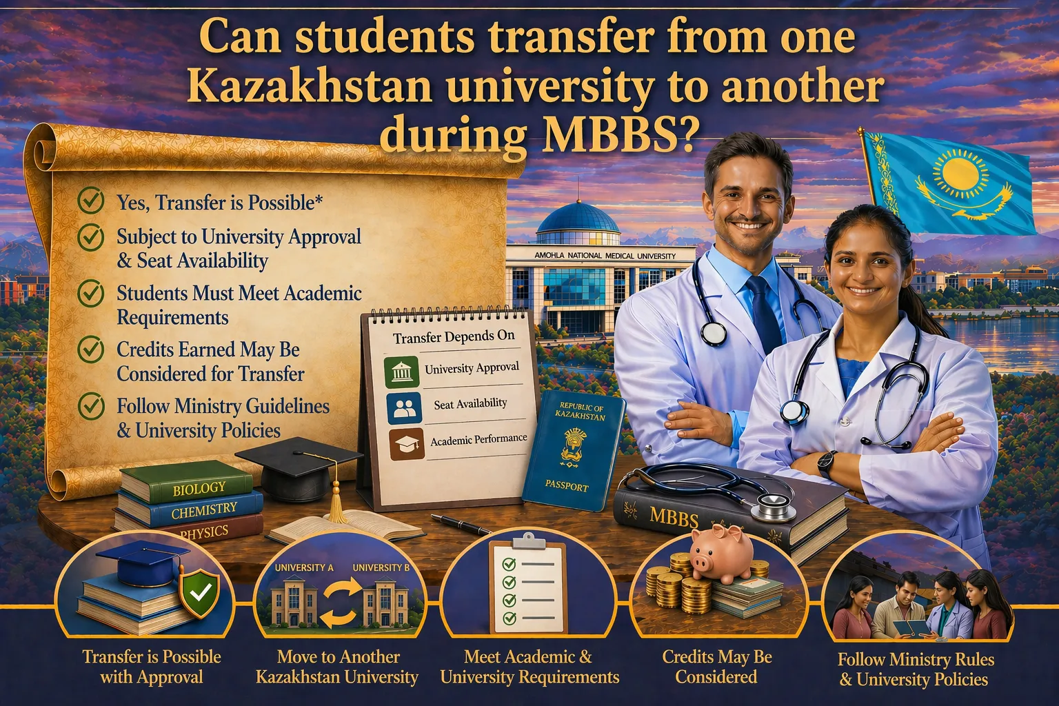 Is It Possible To Transfer From One Kazakhstan University To Another During MBBS?