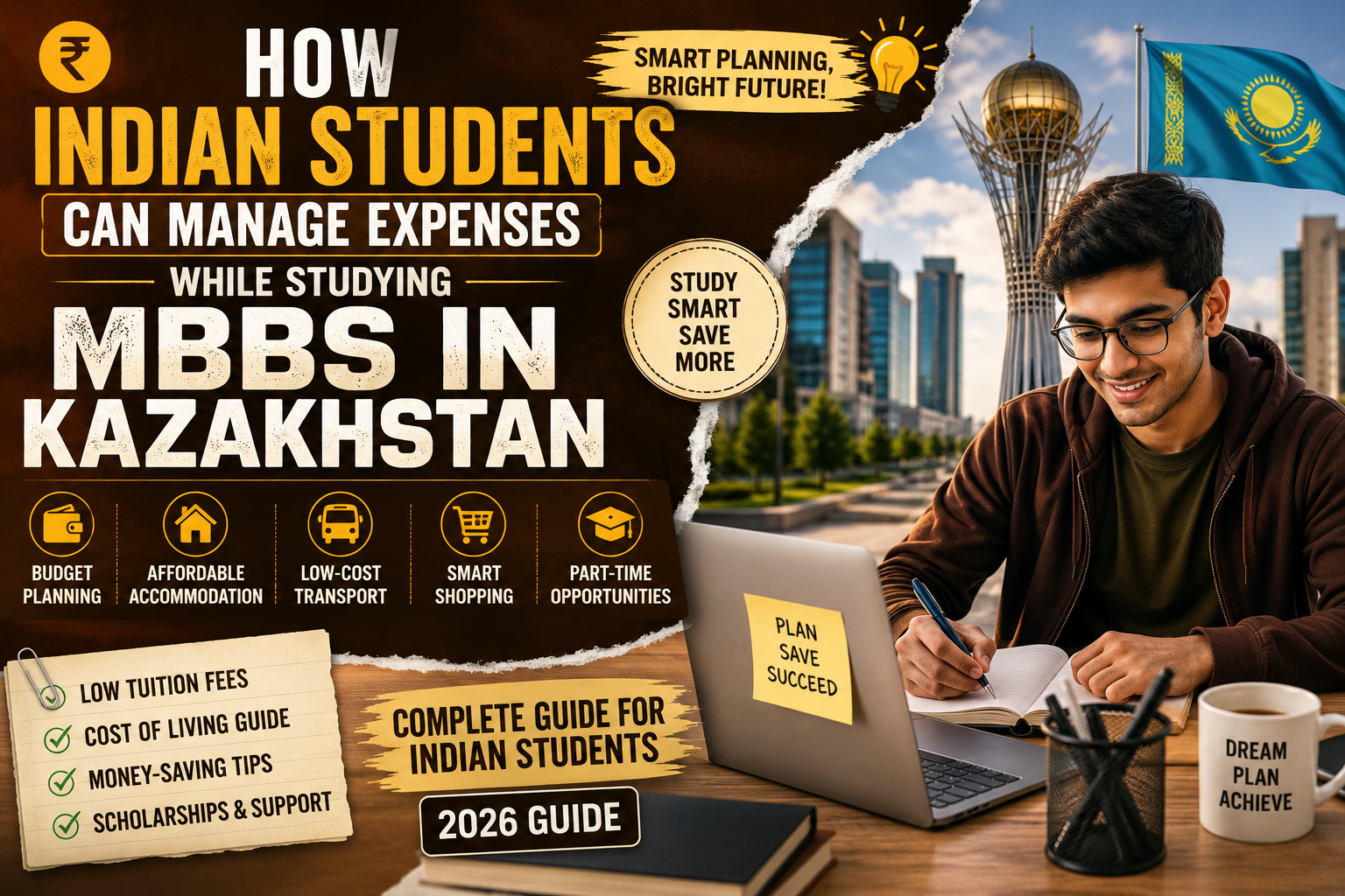 A Practical Financial Guide to Study MBBS in Kazakhstan for Indian Students 2026