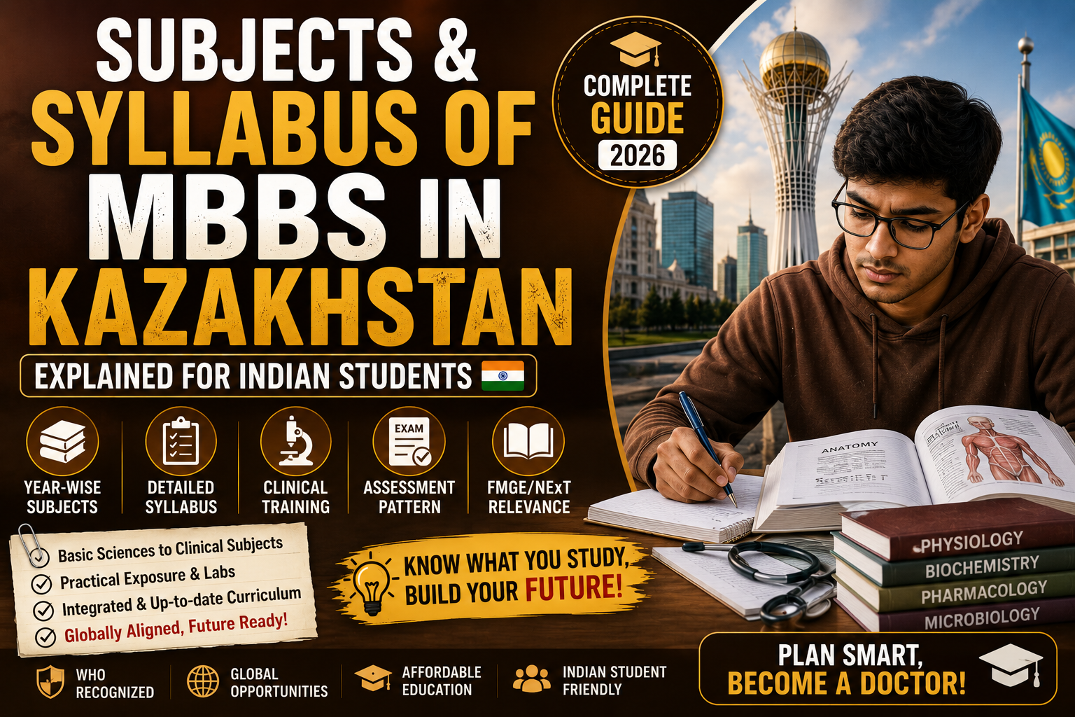 Kazakhstan MBBS Subjects & Syllabus for Indian Students 2026 All You Need to Know