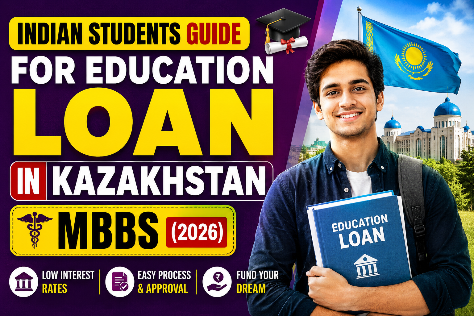 Indian Students Guide for Education Loan in Kazakhstan MBBS (2026)